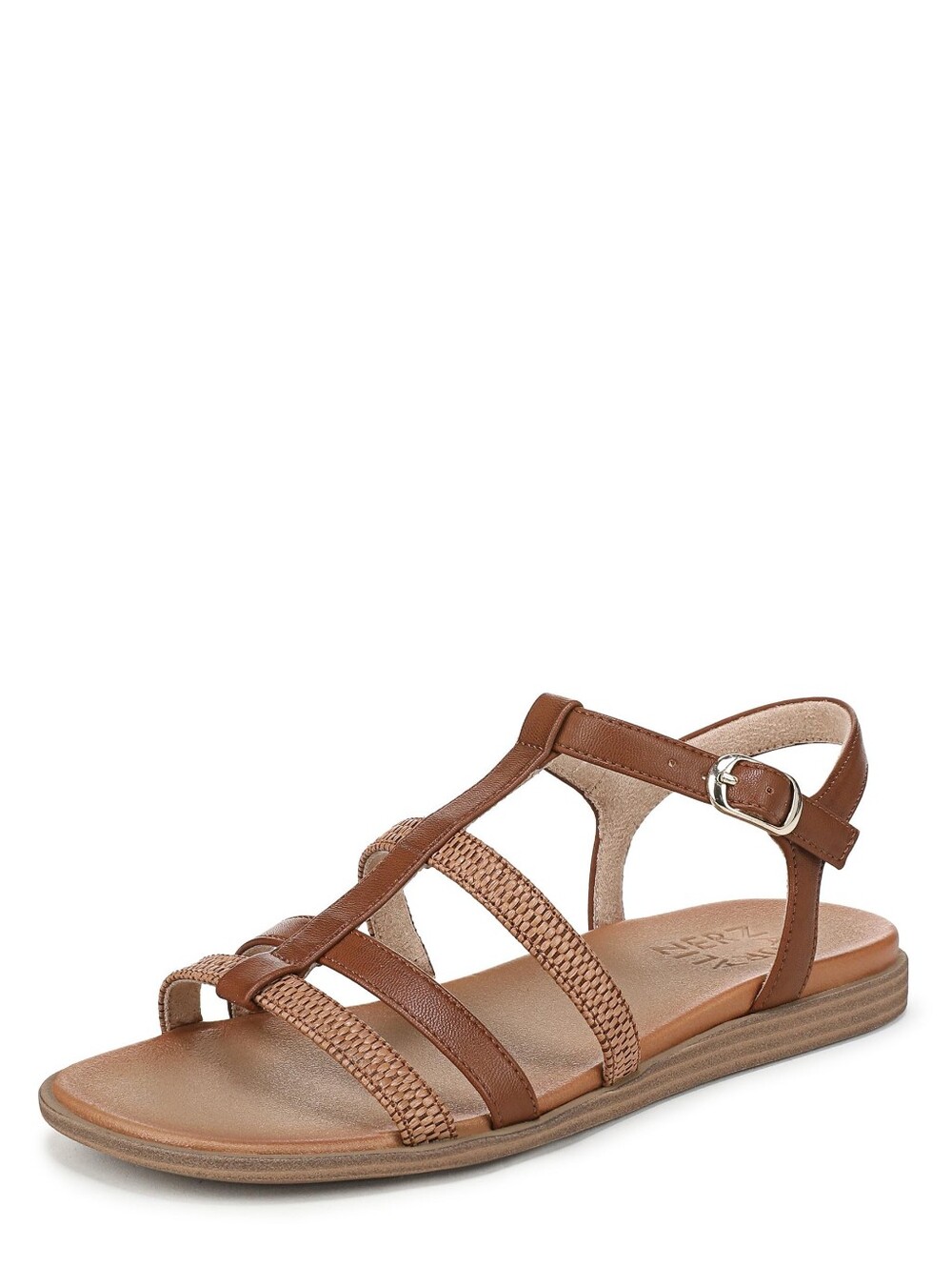 Naturalizer Women's Brown Strappy T-Front Julia Sandal Brown, 10W